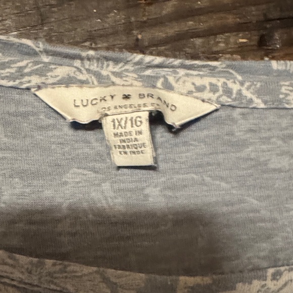 Lucky Brand Blue Floral Long Sleeve Top - Picture 2 of 4